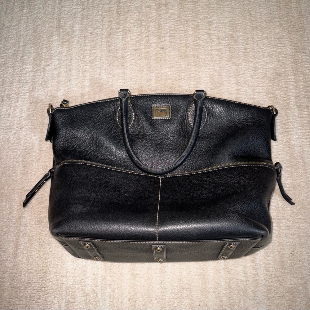 dooney & bourke pebble grain double pocket satchel